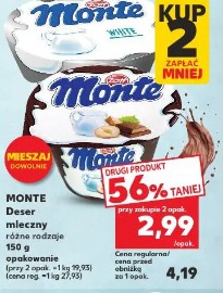 Monte Deser mleczny różne rodzaje