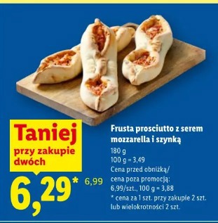 Frusta prosciutto z serem mozzarella i szynką