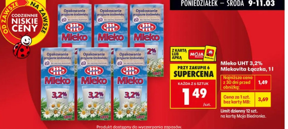 Mleko UHT 3,2% Mlekovita Łączka