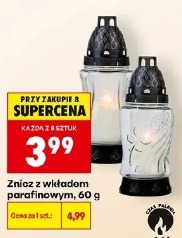 Znicz z wkładem parafinowym