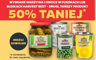 Wybrane warzywa i owoce w puszkach lub słoikach Harvest Best