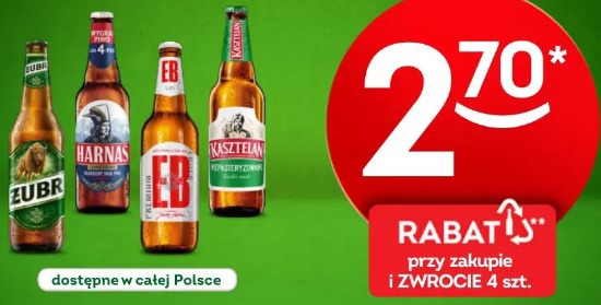Piwo Żubr, Harnaś, EB, Kasztelan