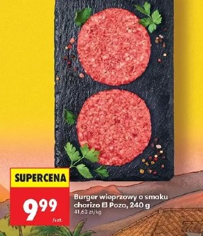 Burger wieprzowy o smaku chorizo El Pozo