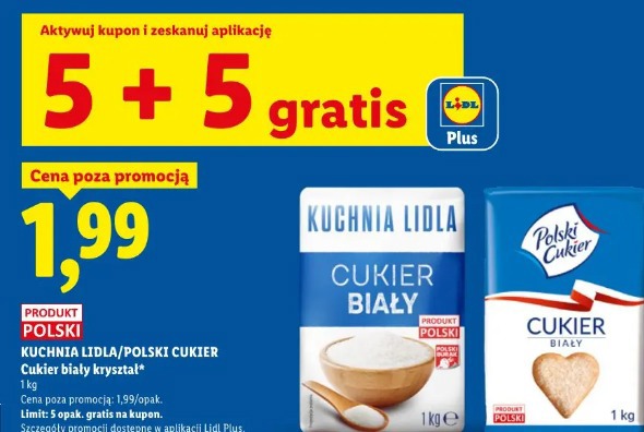 Kuchnia Lidla/Polski Cukier Cukier biały kryształ