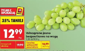 Winogrono jasne bezpestkowe na wagę