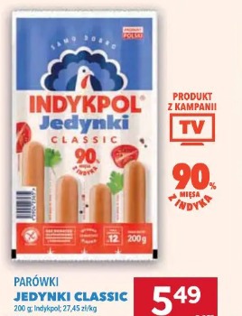 Parówki Jedynki Classic Indykpol