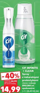 Cif Infinite + Clean Spray z naturalnymi probiotykami