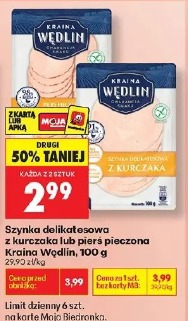 Szynka delikatesowa z kurczaka lub pierś pieczona Kraina Wędlin