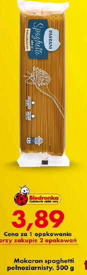 Makaron spaghetti pełnoziarnisty Pastani
