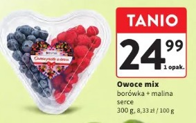 Owoce mix borówka + malina serce