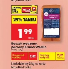 Boczek wędzony, parzony Kraina Wędlin