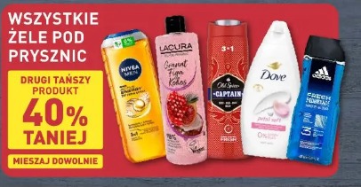 Wszystkie żele pod prysznic drugi tańszy 40% taniej