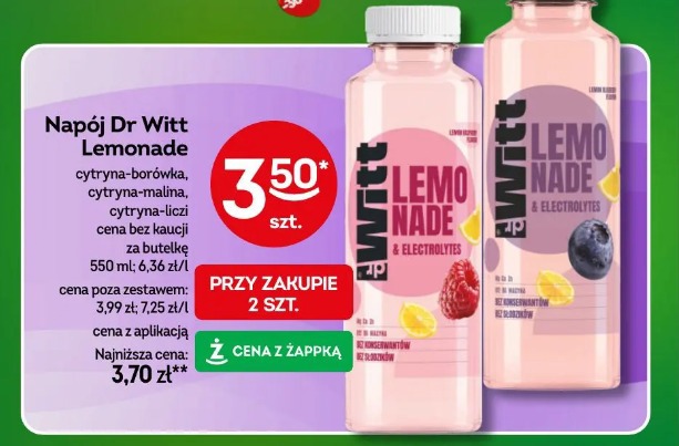 Dr Witt Lemonade cytryna-borówka cytryna-malina cytryna-liczi