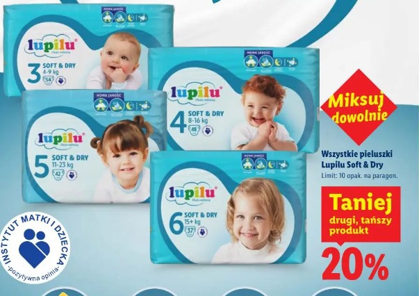Lupilu Soft & Dry oddychające pieluszki