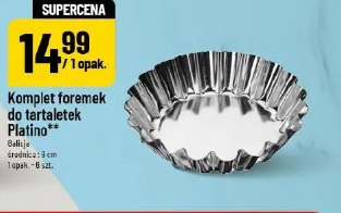 Komplet foremek do tartaletek Platino Galicja
