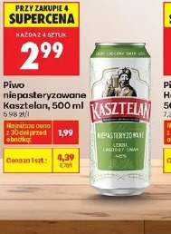 Piwo niepasteryzowane Kasztelan
