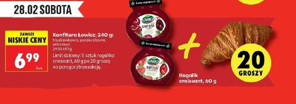 Konfitura Łowicz truskawkowa, porzeczkowa, wiśniowa