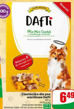 Ciasteczka dla psa waniliowe Dafti