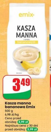 Kasza manna bananowa Emix