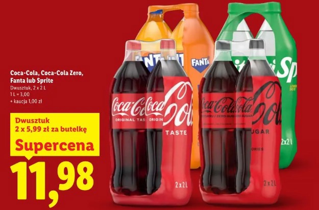 Coca-Cola, Coca-Cola Zero, Fanta lub Sprite
