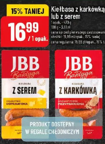 Kiełbasa z karkówką lub z serem JBB Bałdyga