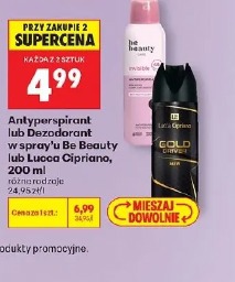 Antyperspirant lub dezodorant w spray'u Be Beauty lub Lucca Cipriano