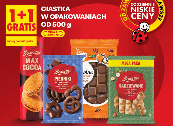 Ciastka w opakowaniach od 500 g