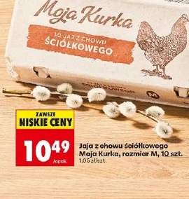 Jaja z chowu ściółkowego Moja Kurka, rozmiar M