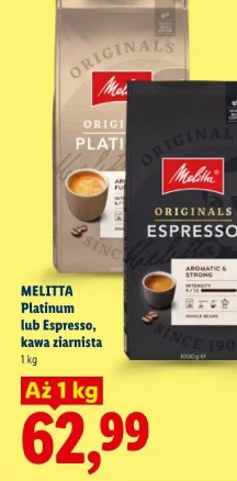 Melitta Platinum lub Espresso kawa ziarnista