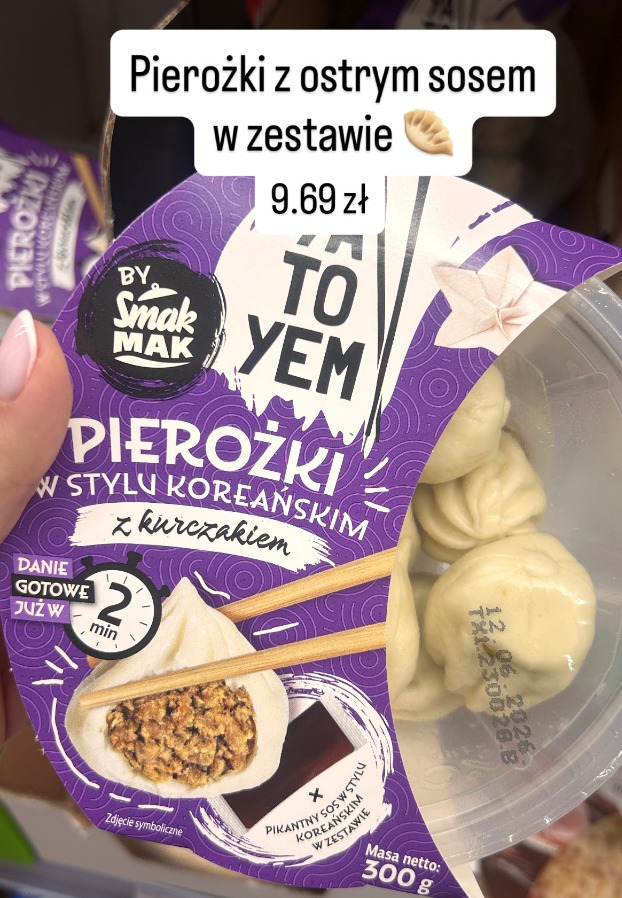 By Smak Mak Pierożki w stylu koreańskim z kurczakiem z ostrym sosem w zestawie