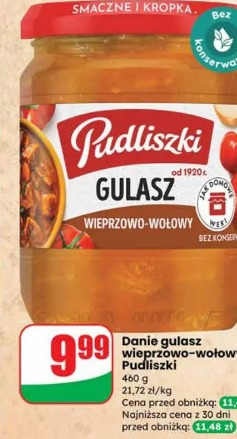 Danie gulasz wieprzowo-wołowy Pudliszki