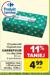 Carrefour chusteczki higieniczne linia Balsam