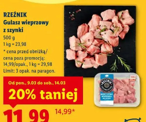 Rzeźnik Gulasz wieprzowy z szynki