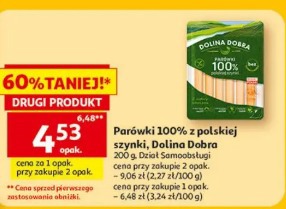 Parówki 100% z polskiej szynki Dolina Dobra
