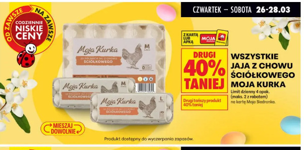 Wszystkie jaja z chowu ściółkowego Moja Kurka