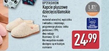 Up2fashion Kapcie pluszowe dziecięce/damskie