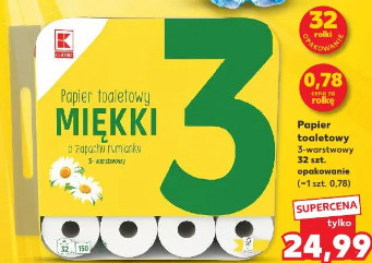 Papier toaletowy Miękki o zapachu rumianku