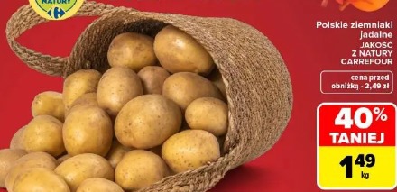 Polskie ziemniaki jadalne Jakość z Natury Carrefour