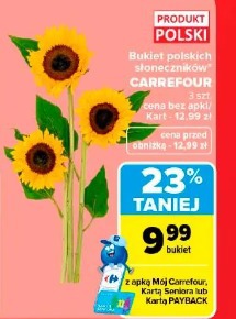 Bukiet polskich słoneczników Carrefour