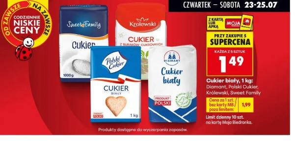Cukier biały Diamant, Polski Cukier, Królewski, Sweet Family