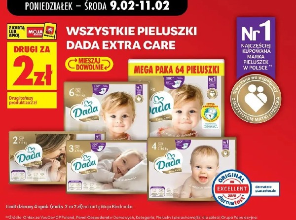 Wszystkie pieluszki Dada Extra Care