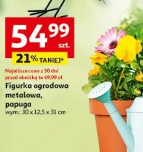 Figurka ogrodowa metalowa, papuga