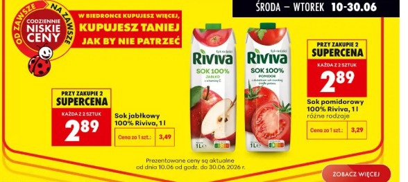 Sok pomidorowy 100% Riviva