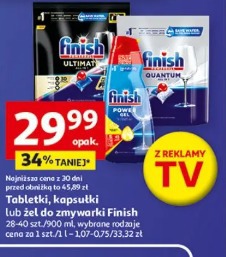 Tabletki, kapsułki lub żel do zmywarki Finish