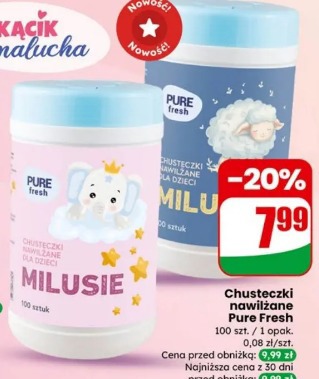 Chusteczki nawilżane Pure Fresh Milusie