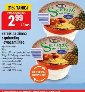 Sernik na zimno z galaretką i owocami Neo