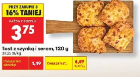 Tost z szynką i serem