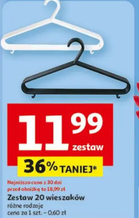 Zestaw 20 wieszaków