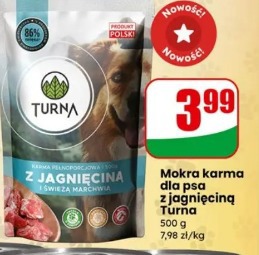 Mokra karma dla psa z jagnięciną Turna