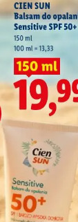 Cien Sun Balsam do opalania Sensitive SPF 50+